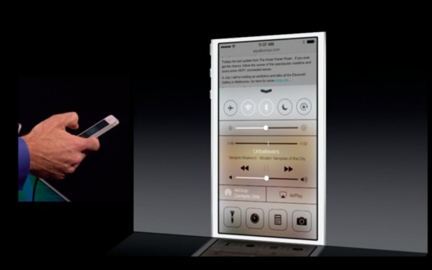 Control Center unter iOS 7 (Bild: Apple/Screenshot: Golem.de)